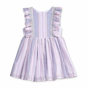 Pippa & Julie Striped Ruffled Flutter Sleeve Seersucker Dress Size 2T